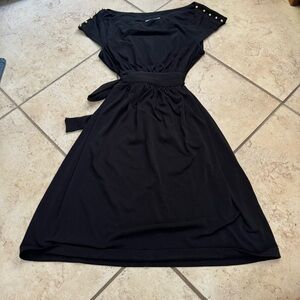 New York & Company Black Dress with Gold Studs